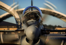 A-29 Super Tucano propellor spins