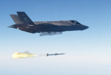 F-35 fires AIM-120 AMRAAM