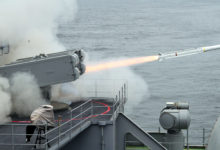 RIM-162 Evolved Sea Sparrow Missile launch