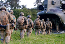 UK troops board Chinook helicopter