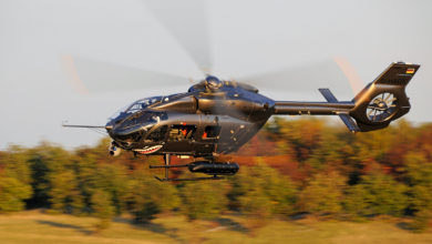 Airbus H145 helicopter with HForce weapon system