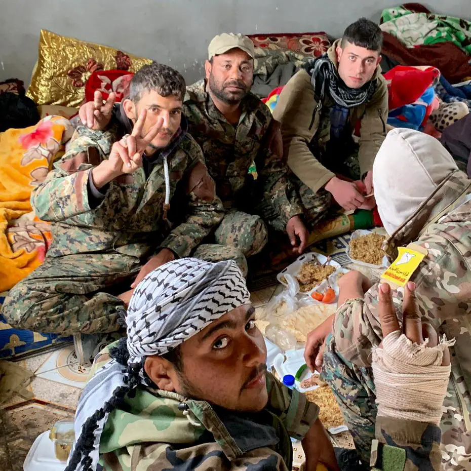 SDF fighters in eastern Syria