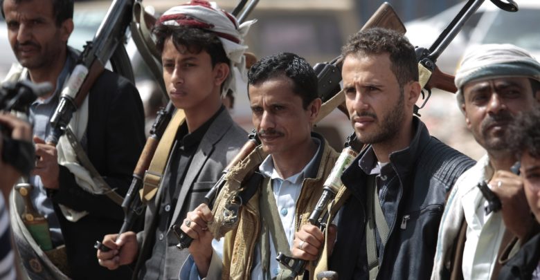 Houthi fighters in Yemen