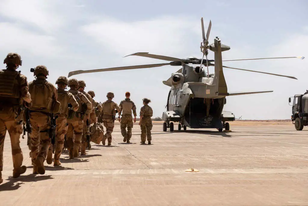 Denmark AW101 helicopter in the Sahel