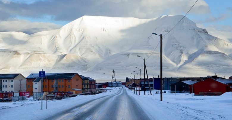 Longyearbyen, Svalbard in the Norwegian Arctic archipelago