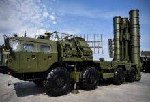 S-400 anti-aircraft missile launching system