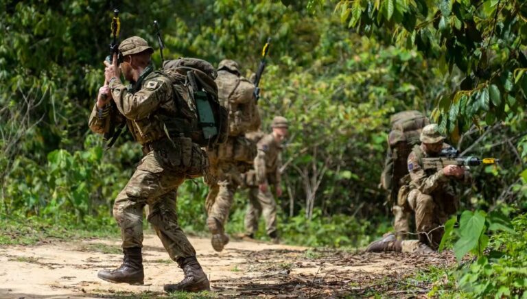 British Army Conducts Jungle Warfare Training With Thai Forces