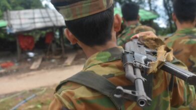 Soldier of one of Myanmar's ethnic armed organizations