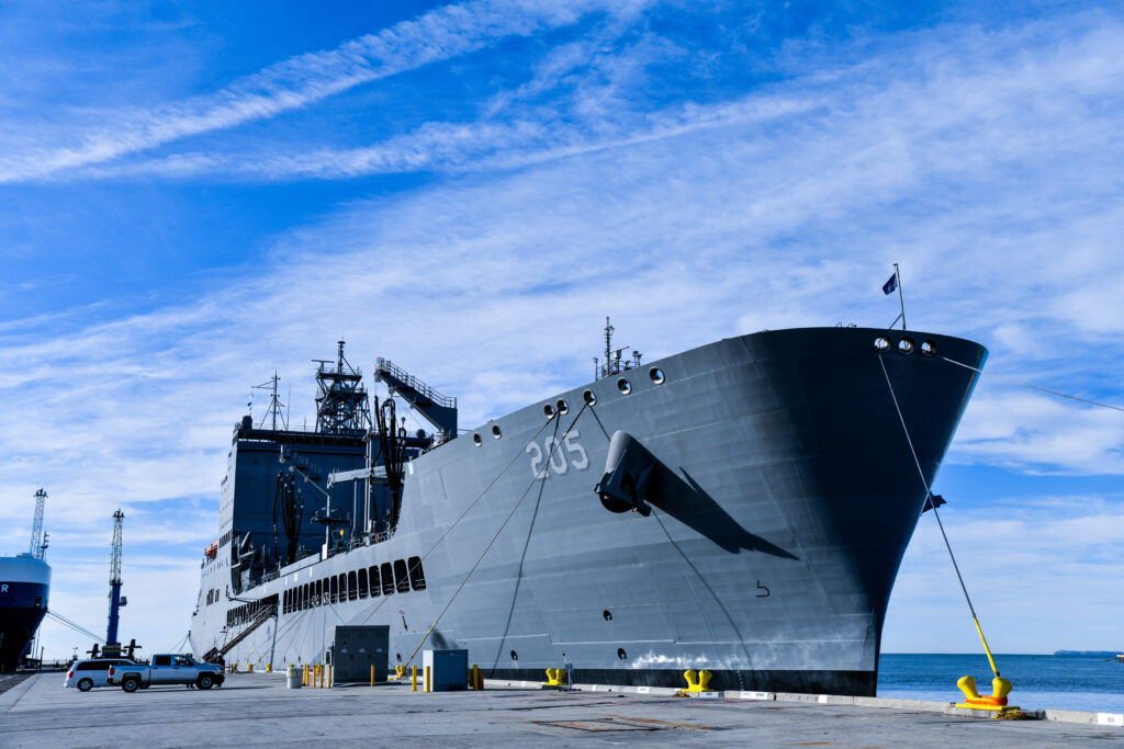 US Navy Christens New Fleet Replenishment Oiler