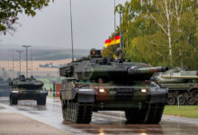 German Leopard 2 A7V main battle tanks.