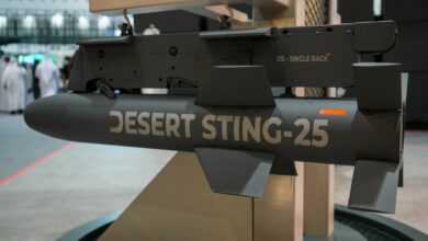 DS-25 air-to-surface precision-guided munition displayed at IDEX 2023