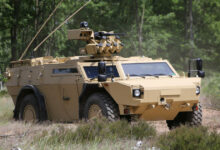 Fennek armoured reconnaissance vehicle.