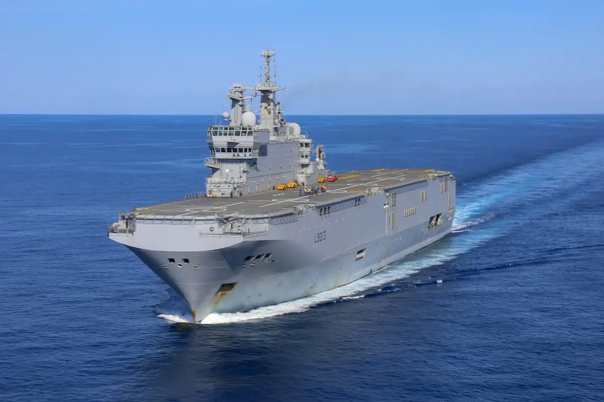 The French Navy amphibious assault ship FS Mistral