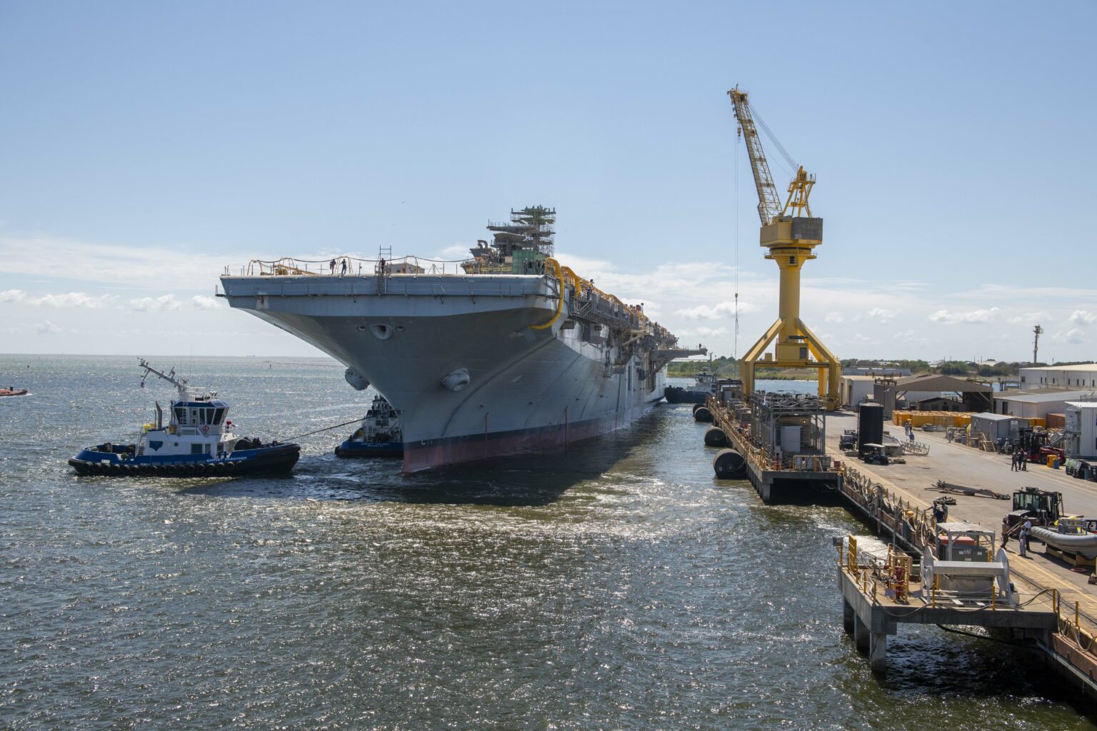 HII Christens US Navy’s Third America Amphibious Assault Vessel