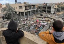 buildings destroyed in southern Gaza