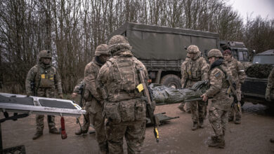 Medics were tested in a war fighting scenario.