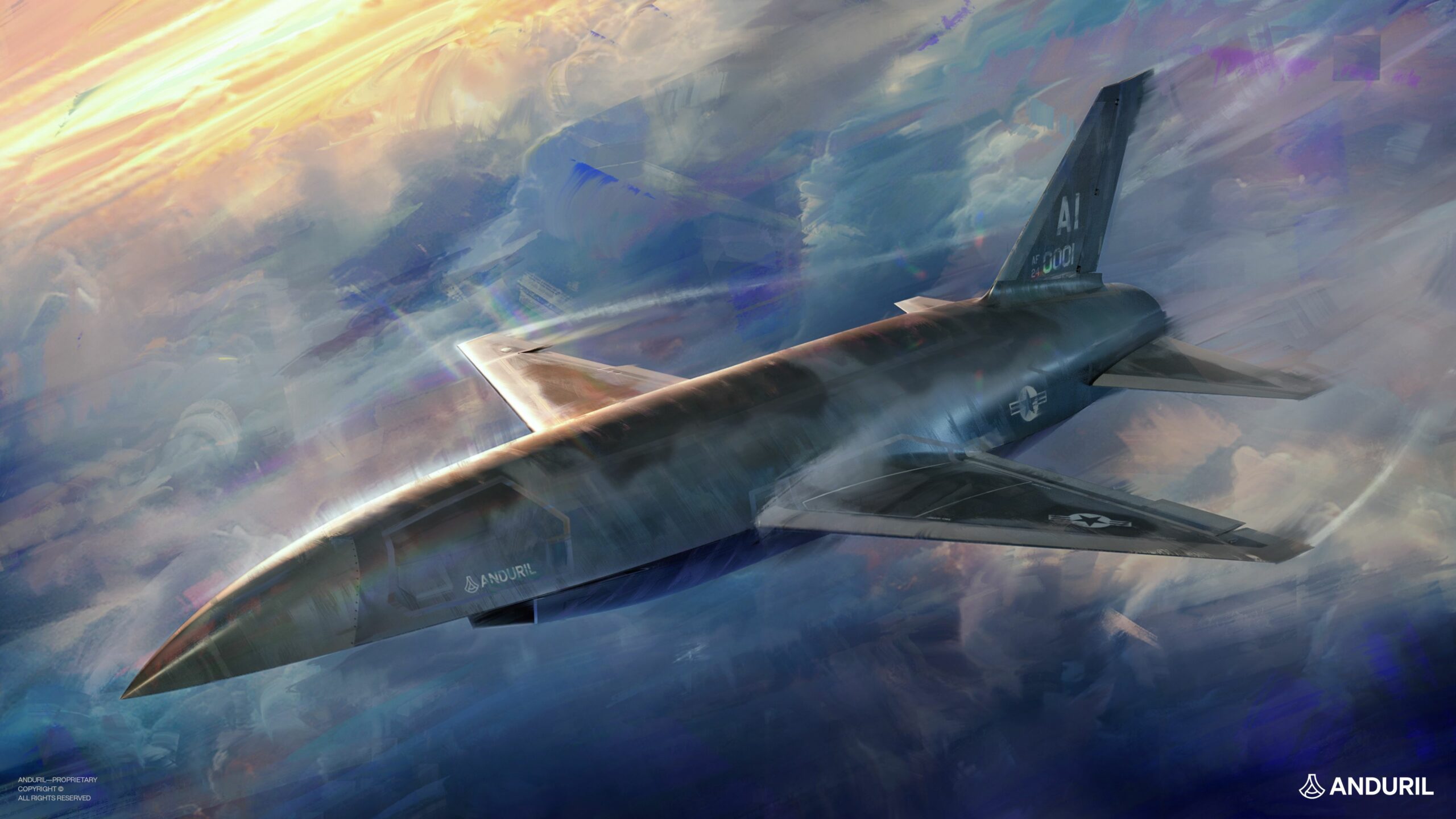 Concept of Anduril's Collaborative Combat Aircraft solution. Photo: Anduril