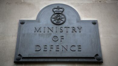 UK Ministry of Defence plaque