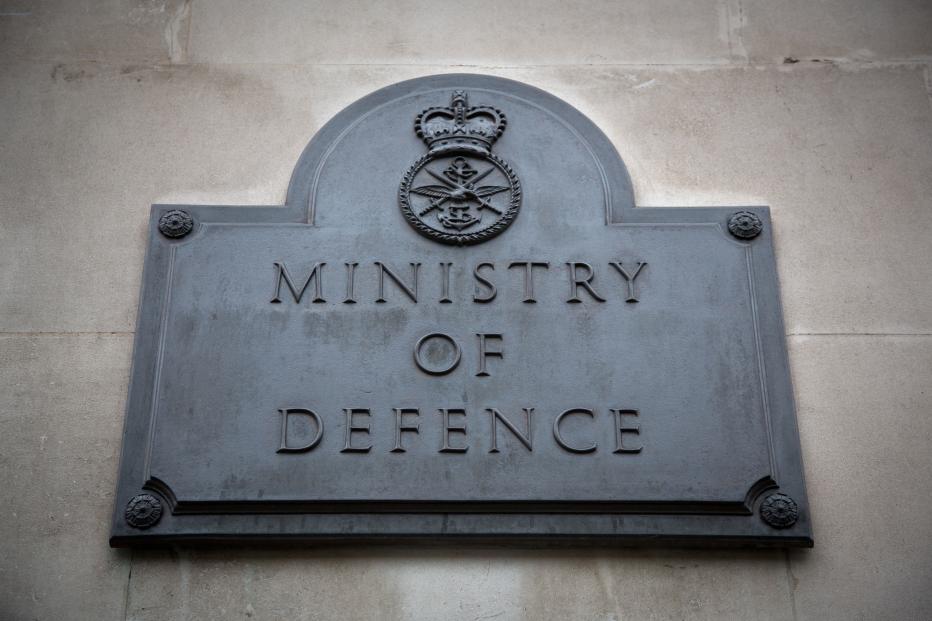 UK Ministry of Defence plaque