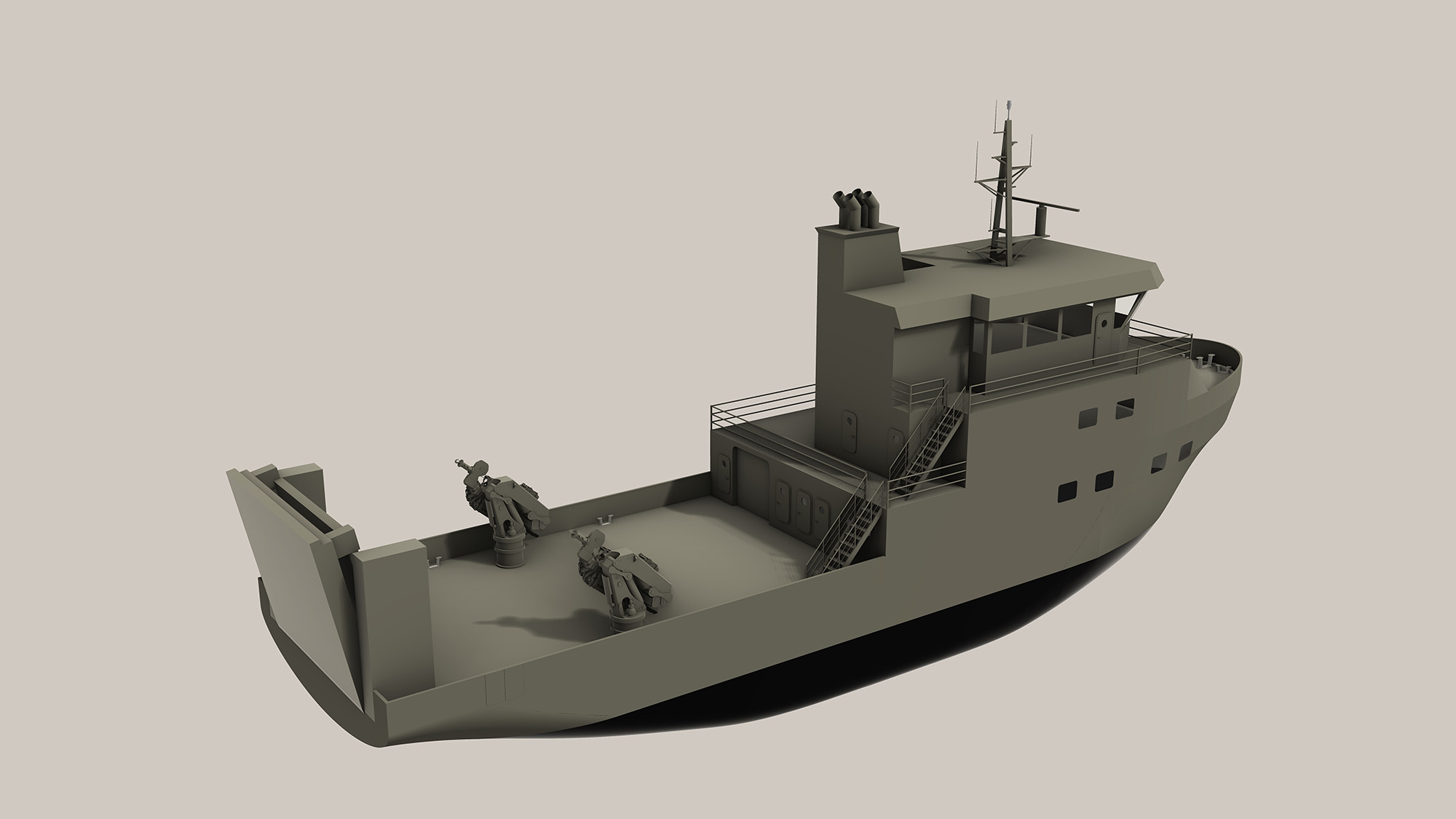 Concept image of a harbor tug. Photo: Saltech/Swedish Defence Materiel Administration