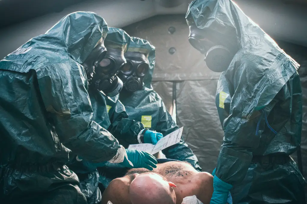 Soldiers in a Chemical, Biological, Radiological, and Nuclear (CBRN) training. Photo: Czech Army