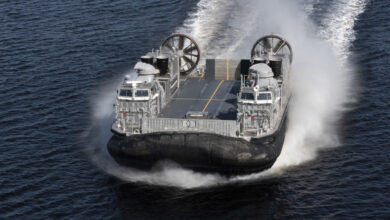 The Navy's newest Landing Craft Air Cushion (LCAC) hovercraft arrived at Naval Surface Warfare Center Panama City (NSWC PCD) September 2nd 2020. The two craft, LCAC 100 and LCAC 101, were escorted by NSWC PCD's research, development, test and evaluation craft, LCAC 91. This effort is part of the Navy's Ship to Shore Connector Program which calls for the procurement of 72 craft with a separate craft serving as a test and training craft.