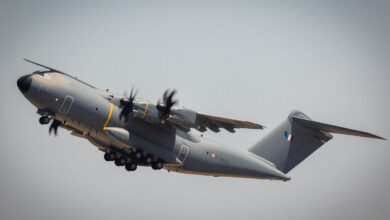 French Air and Space Force's A400M Atlas military transport aircraft