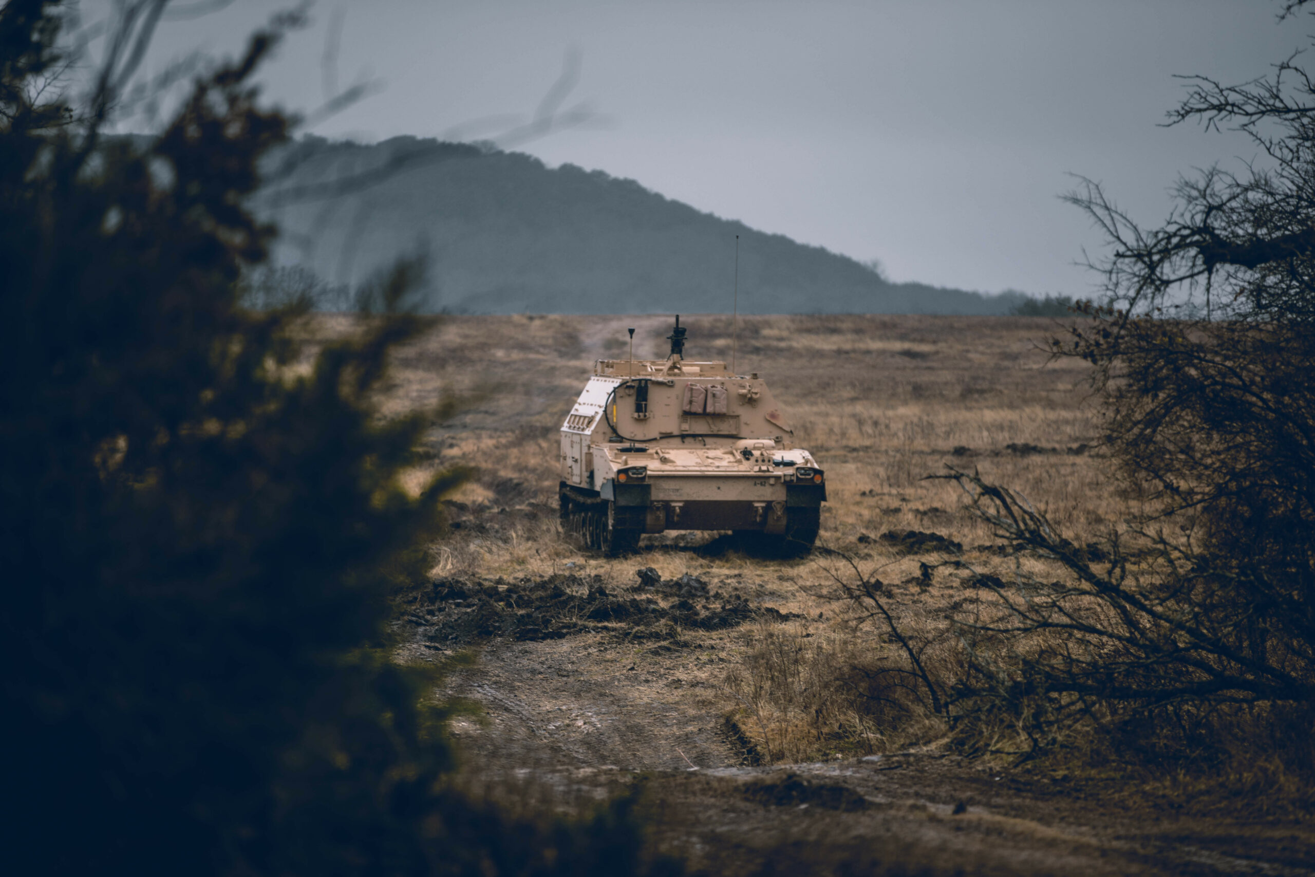 Crews with 2nd Battalion, 82nd Field Artillery, 3rd Armored Brigade Combat Team, 1st Cavalry Division take to the field line during an eight-day long exercise to validate themselves on the Army’s most up to date version of the Paladin self-propelled howitzer system, the M109A7, Fort Hood, Texas, Jan. 19, 2021. (U.S. Army photo by Sgt. Calab Franklin, 3rd Armored Brigade Combat Team, 1st Cavalry Division Public Affairs)