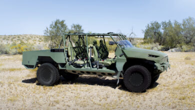 A side profile view of a GM Defense Canada light tactical utility vehicle that will be leveraged for the Canadian Armed Forces.