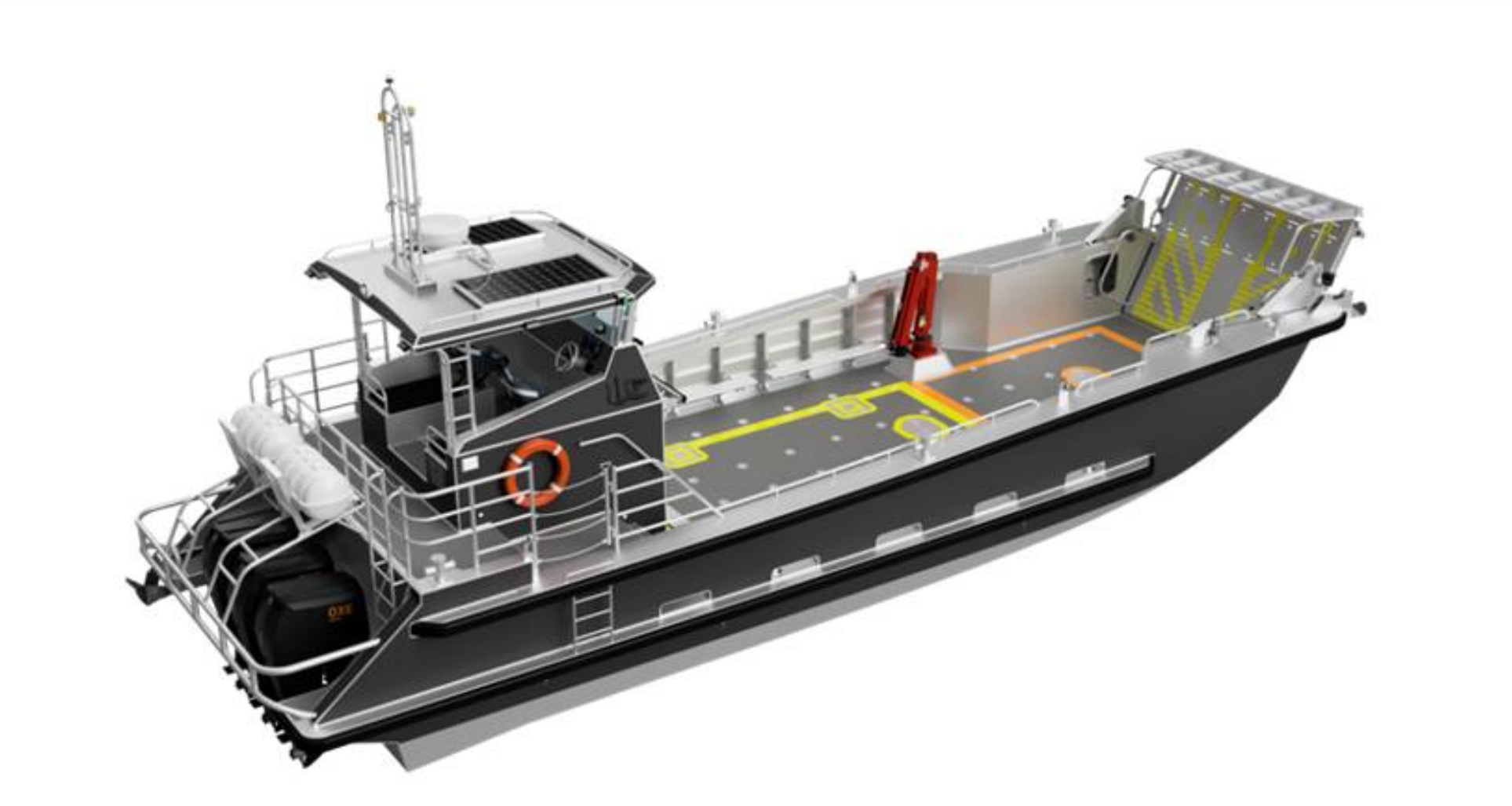 Computer-generated rendering of the Australian-designed Landing Craft Light to be built by The Whiskey Project Group for the Royal Australian Navy.