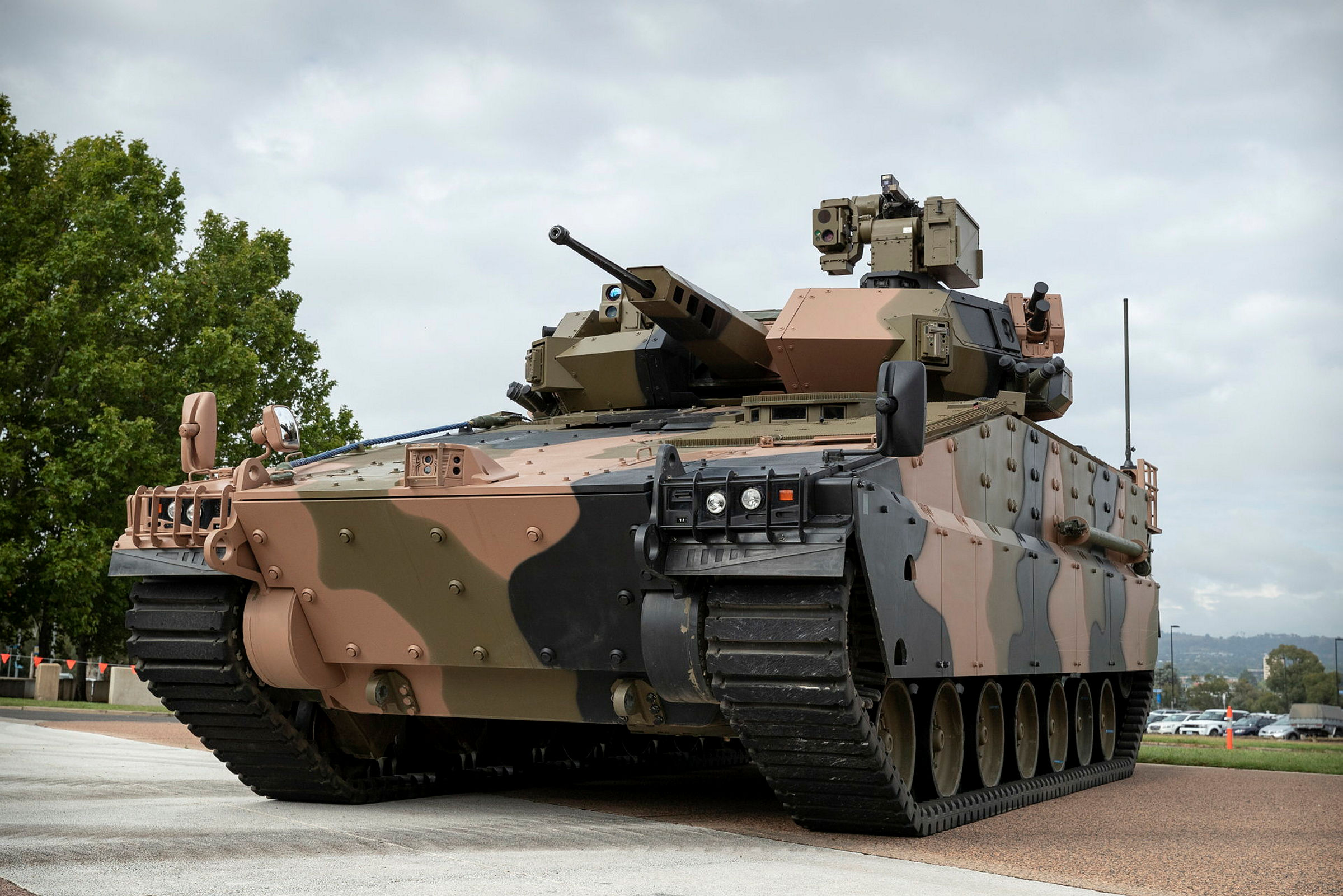 Hanwha Defence Australia REDBACK Infantry Fighting Vehicle at Russell Offices, Canberra.