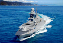 Lead Italian FREMM frigate Carlo Bergamini (F 590)