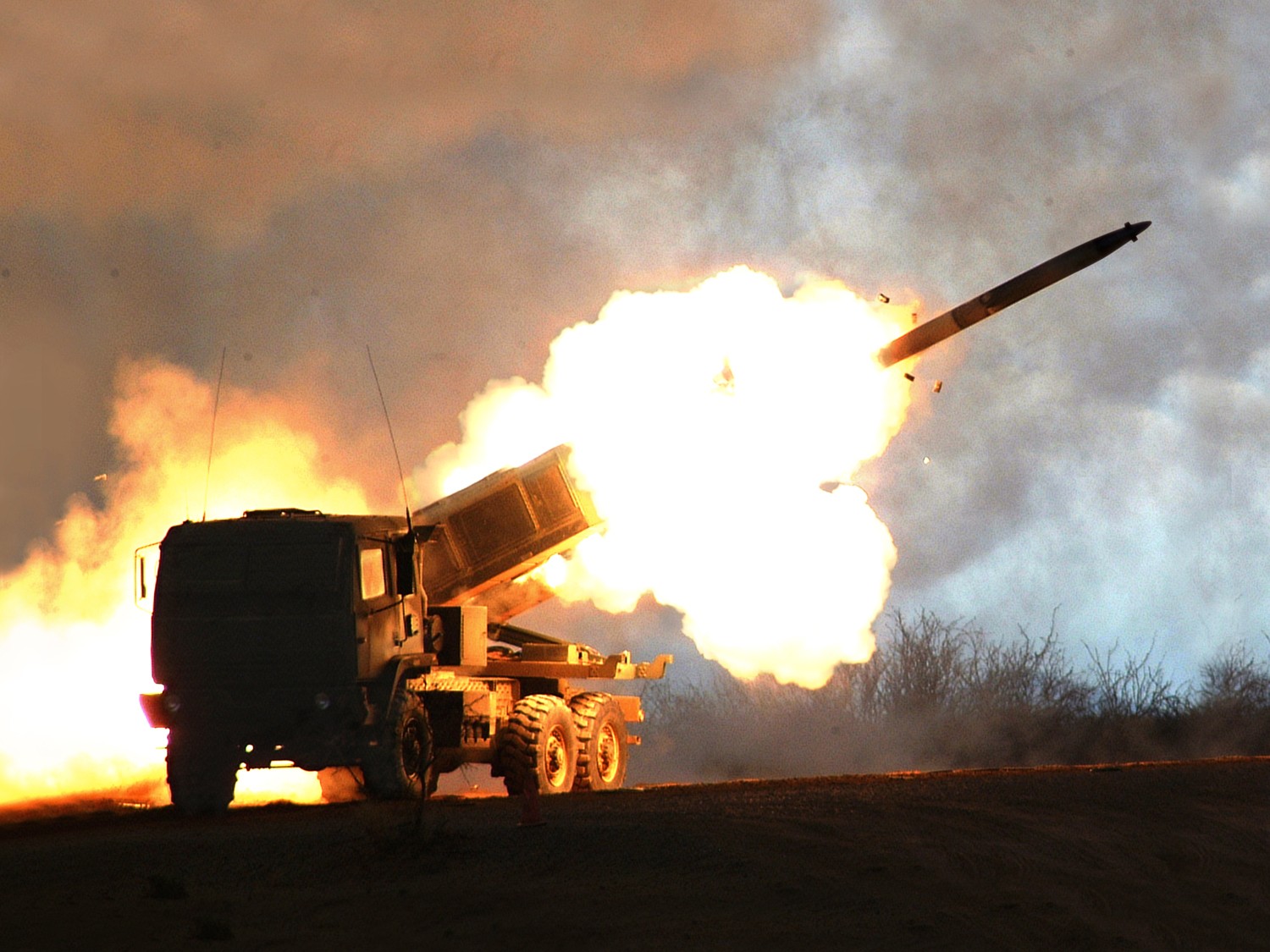 the Guided Multiple Launch Rocket System (GMLRS)