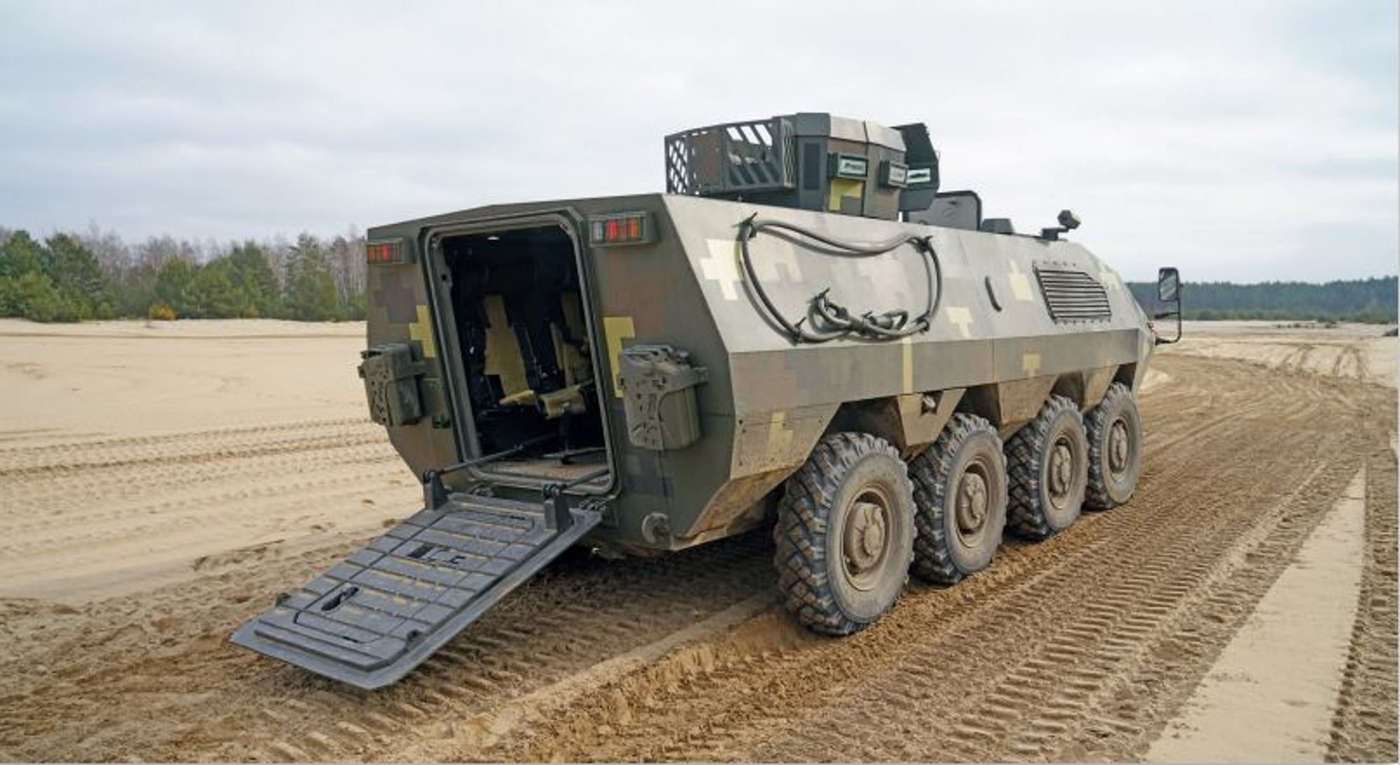 Khorunzhy armored personnel carrier based on the Soviet BTR-60 system. Photo: Ukrainian Ministry of Defence