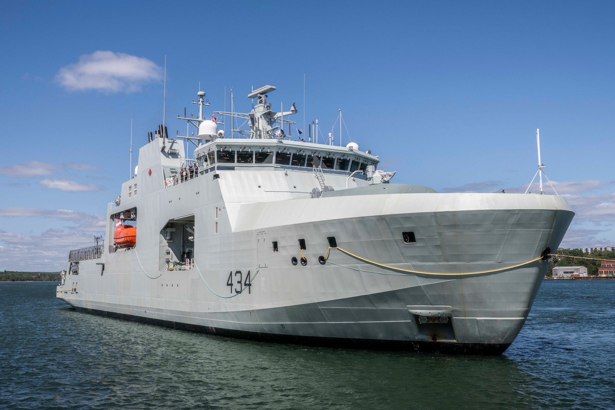 Acceptance Ceremony and cold move of the future HMCS FRÉDÉRICK ROLETTE, at HMCS Dockyard in Halifax Nova Scotia on 29 August 2024 Photo by: Pte Brendan Gamache, Canadian Armed Forces Photo