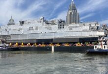 Launch of USNS Point Loma (EPF 15) Spearhead-class expeditionary fast transport vessel. Photo: Austal