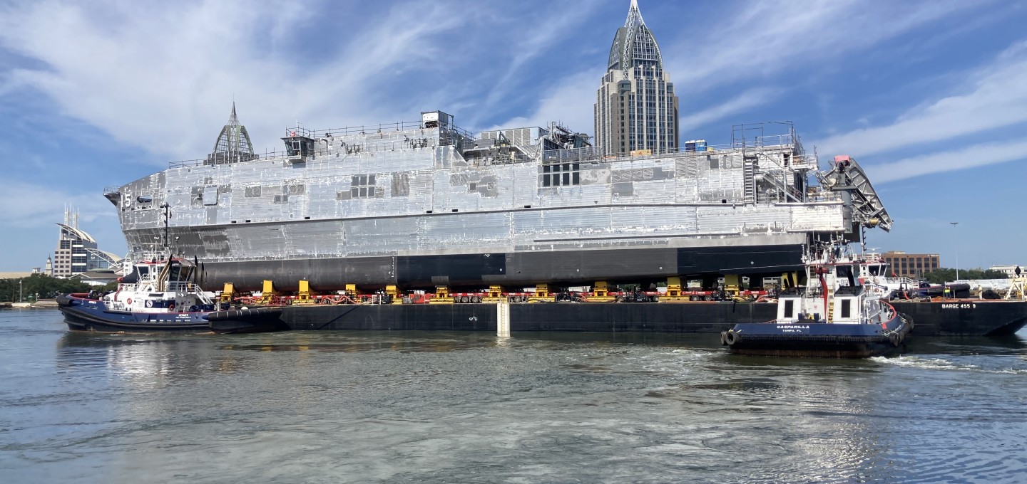 Launch of USNS Point Loma (EPF 15) Spearhead-class expeditionary fast transport vessel. Photo: Austal