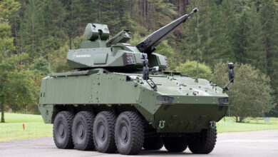 Skyranger 30 turret mounted on a Piranha V armored personnel carrier. Photo: Danish Ministry of Defence/Rheinmetall