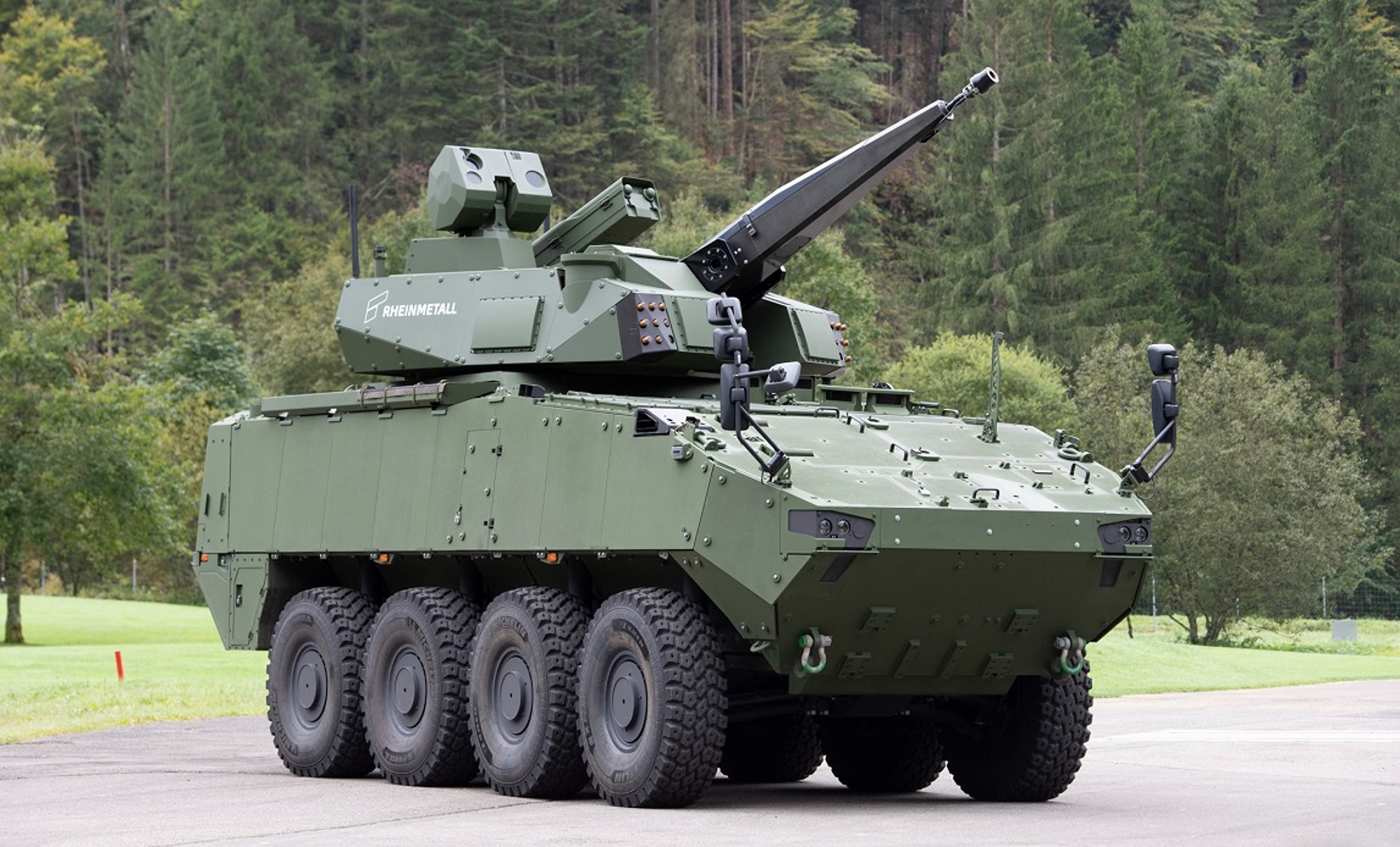 Skyranger 30 turret mounted on a Piranha V armored personnel carrier. Photo: Danish Ministry of Defence/Rheinmetall