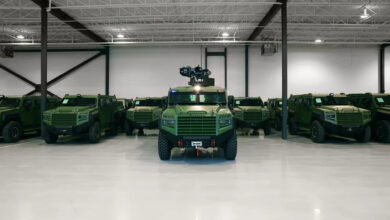 Senator Mine Resistant Ambush Protected (MRAP) vehicles. Photo: Roshel