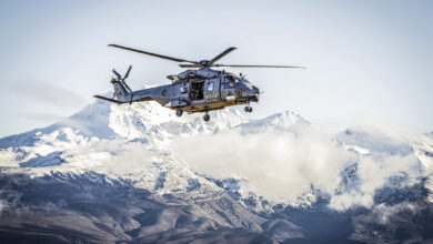 Recruits from Raffa company are on their final testing exercise in Waiouru Military Training Area (WMTA)- open country defensive phase. The recruits are inserted into the area of operation from Taihape by 3 Squadrons NH90 Helicopters. One section fits in each air frame, requiring the company to be infilled in three 'taps' of three NH90's.