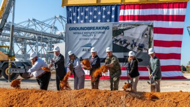 Groundbreaking ceremony of Austal's new submarine module factory in Mobile, Alabama