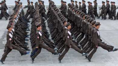 North Korean troops