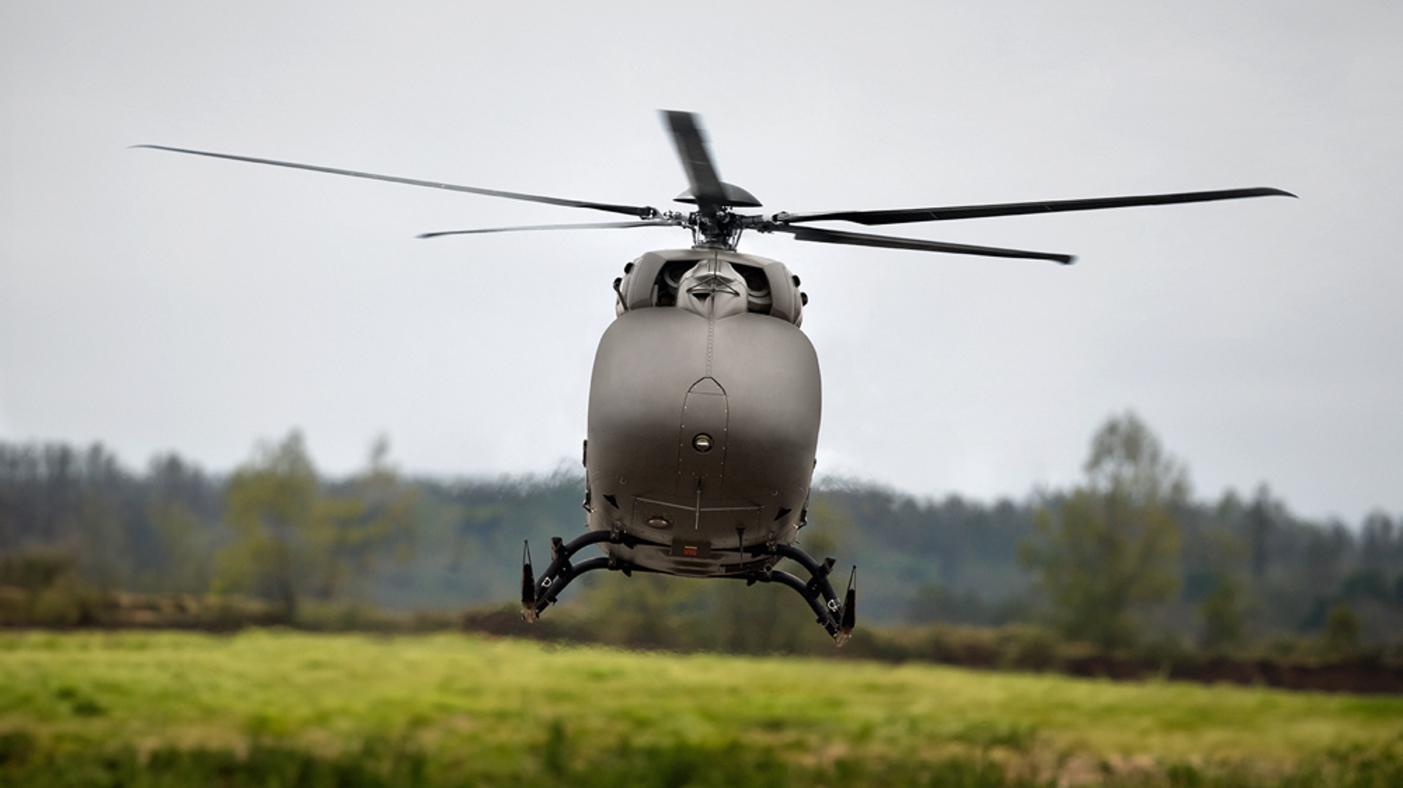 An unmanned UH-72 Lakota helicopter