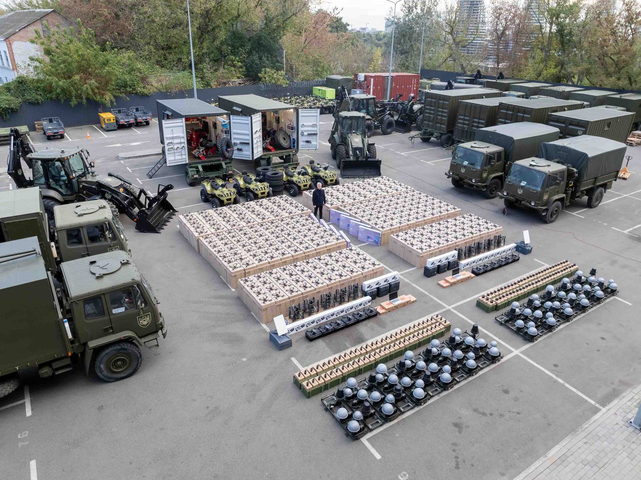 FPV drones and other supplies donated by the Petro Poroshenko Foundation.