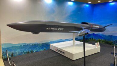 三菱重工業ARMDC-20X (Affordable Rapid Prototype Missile Drone Concept)戦闘支援無人機 #2024国際航空宇宙展 from @shark_ishi on X