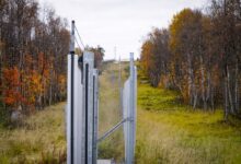 The Norwegian-Russian border crossing between Russia and Norway at Storskog in Finnmark on Thursday morning.