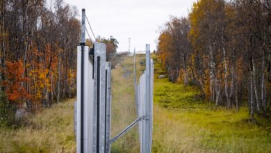 The Norwegian-Russian border crossing between Russia and Norway at Storskog in Finnmark on Thursday morning.