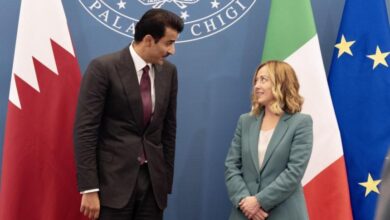 The Emir of Qatar Tamim bin Hamad Al-Thani and Italian Prime Minister Giorgia Meloni met in Rome to discuss security and defense partnership in October 2024.