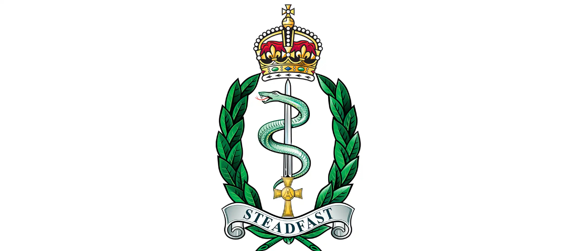 The new cap badge of the Royal Army Medical Service.